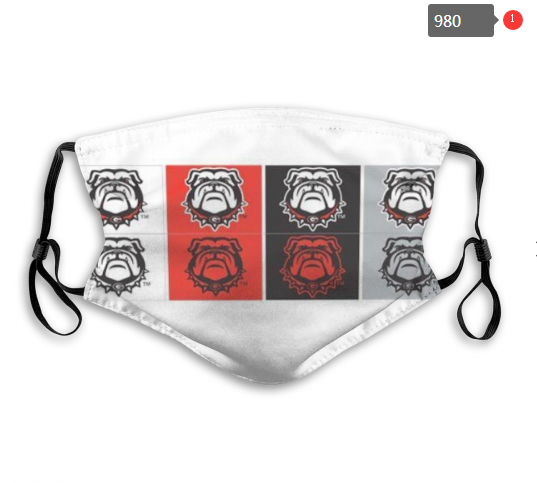 NCAA Georgia Bulldogs #6 Dust mask with filter->ncaa dust mask->Sports Accessory